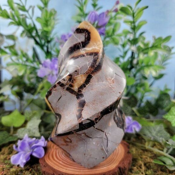 Dragon Septarian Crystal Flame, Spiral #2 - Picture 2 of 3